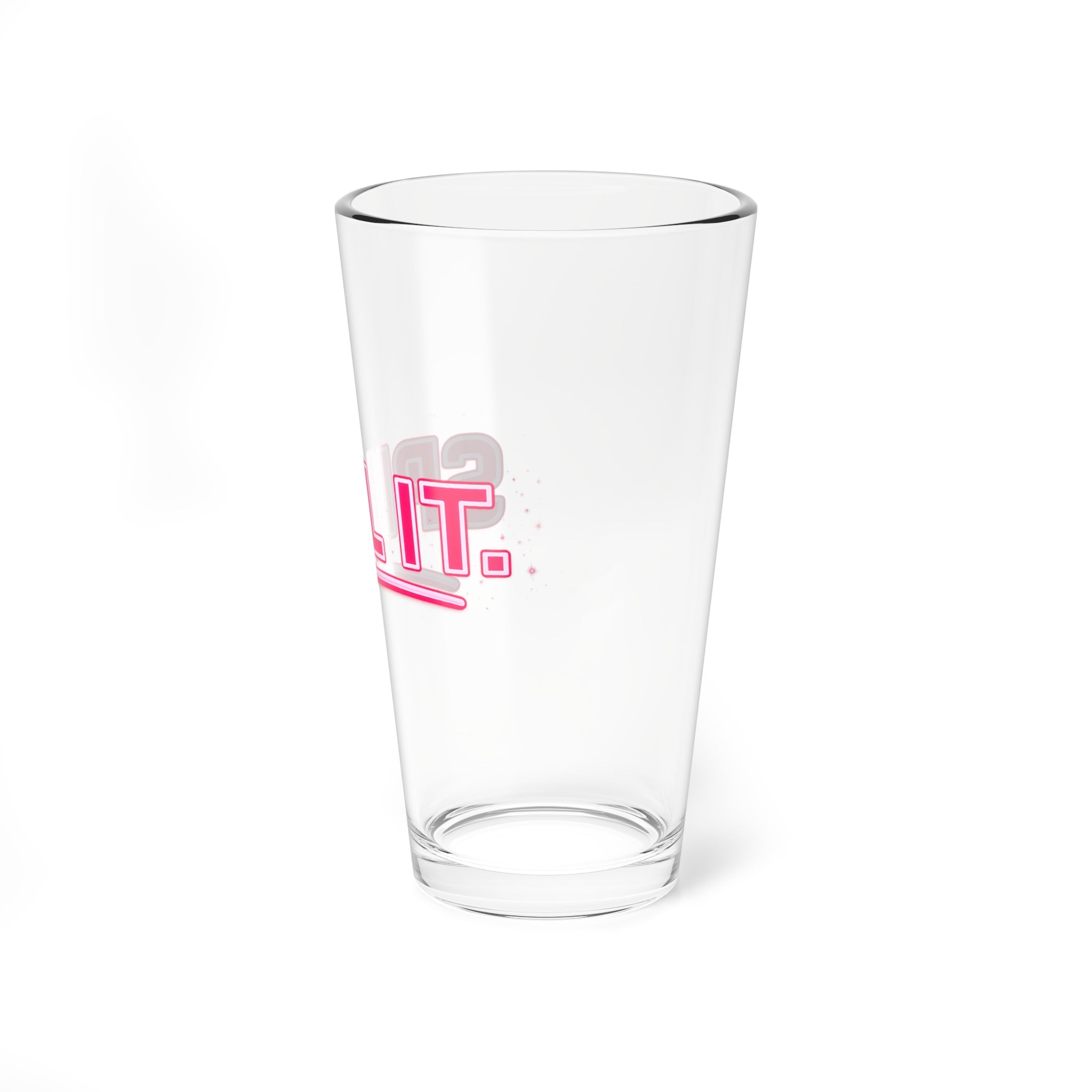 Mixing Glass — "Spill It" Pink Retro Cocktail Mixing Glass (16 oz)