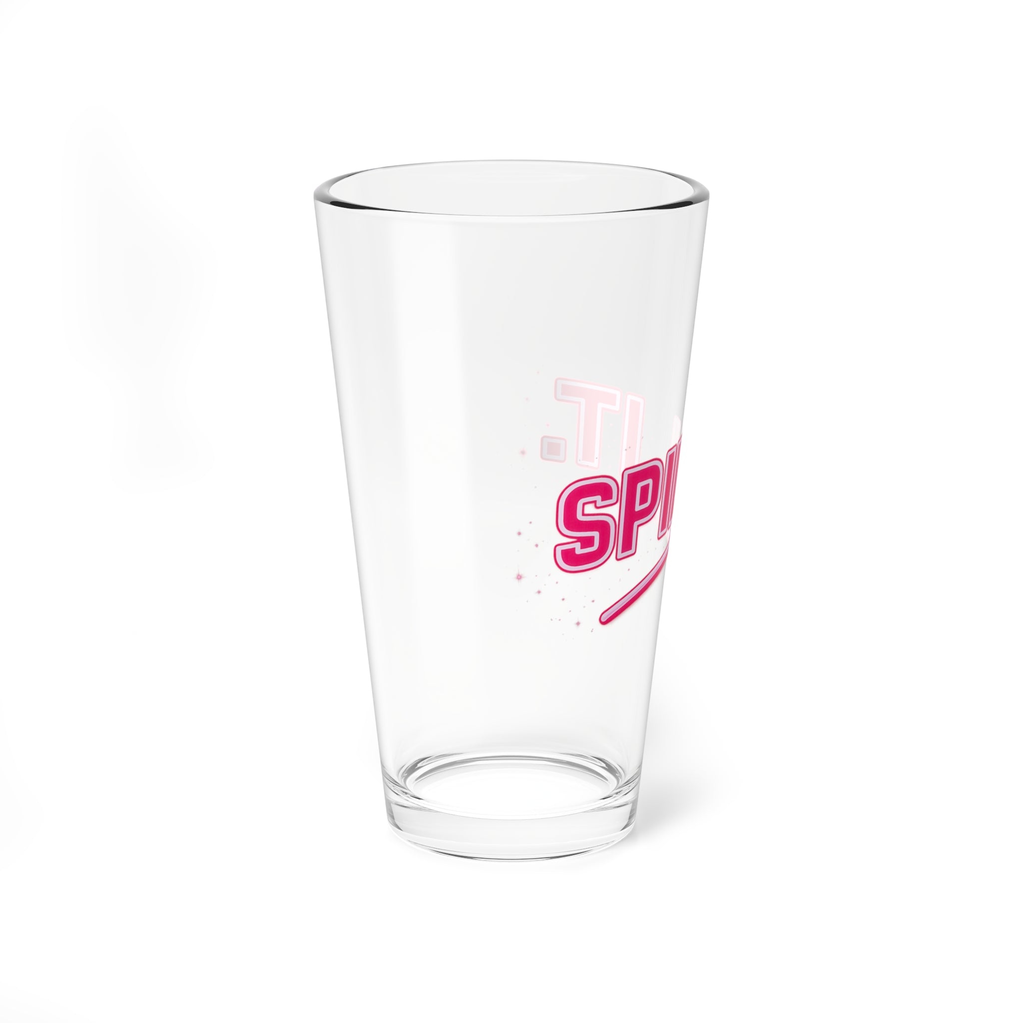 Mixing Glass — "Spill It" Pink Retro Cocktail Mixing Glass (16 oz)