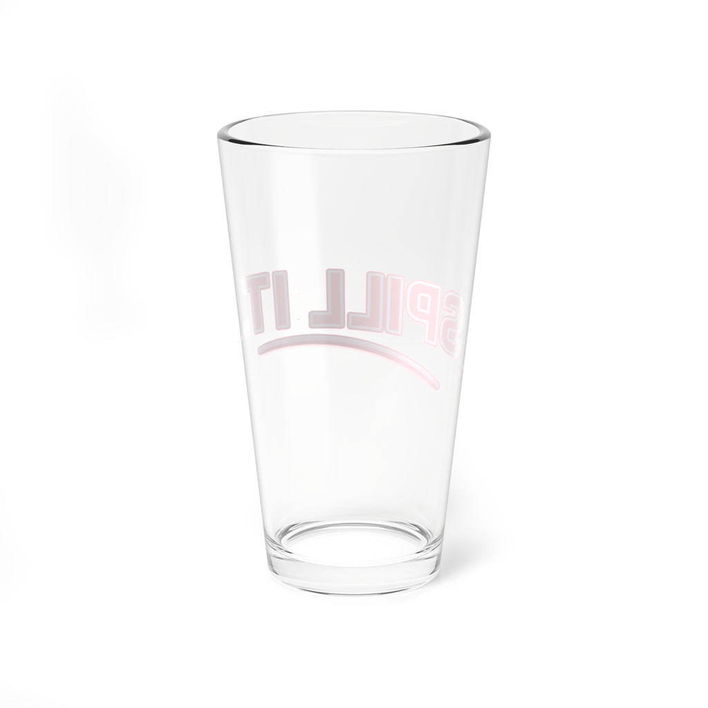 Mixing Glass — "Spill It" Pink Retro Cocktail Mixing Glass (16 oz)