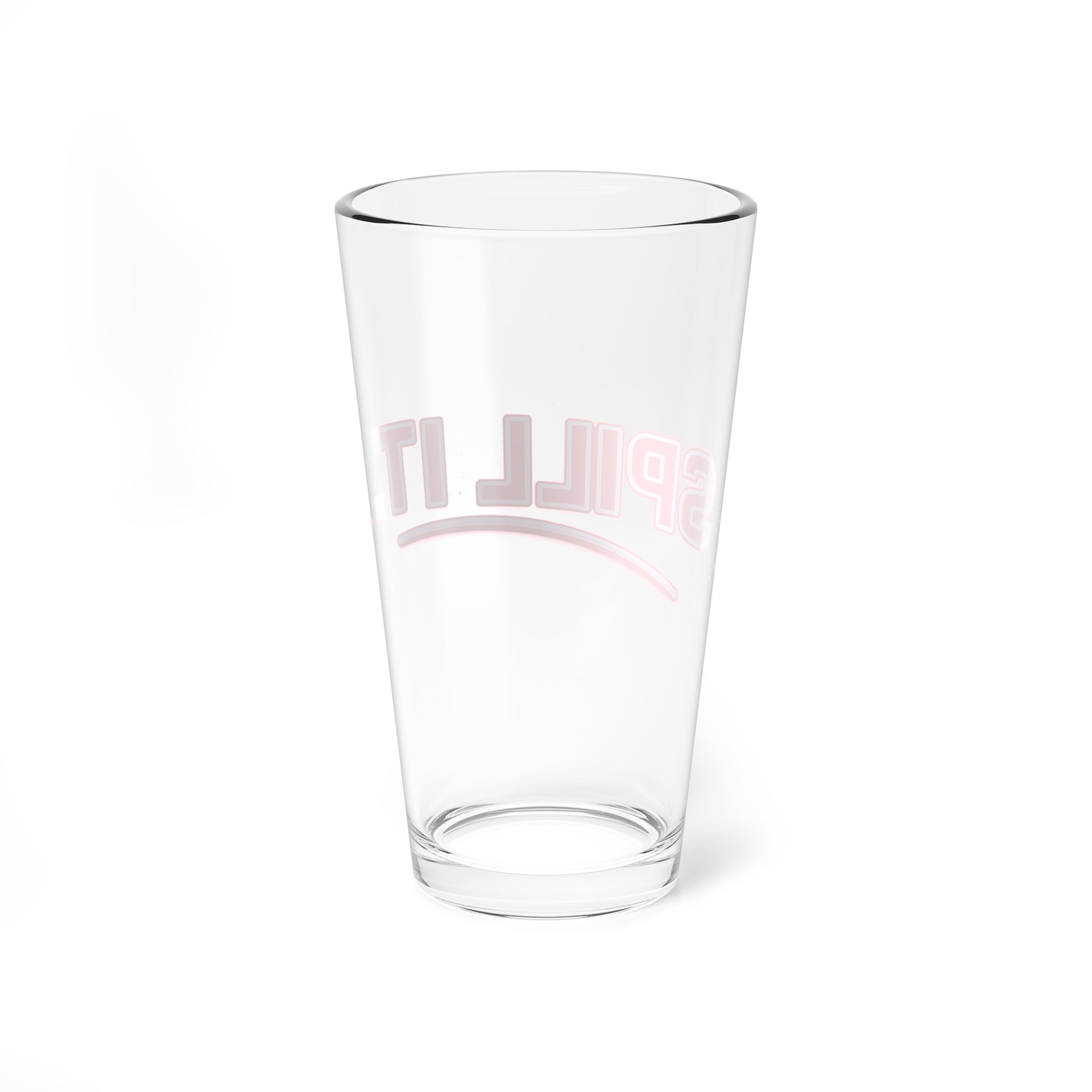 Mixing Glass — "Spill It" Pink Retro Cocktail Mixing Glass (16 oz)