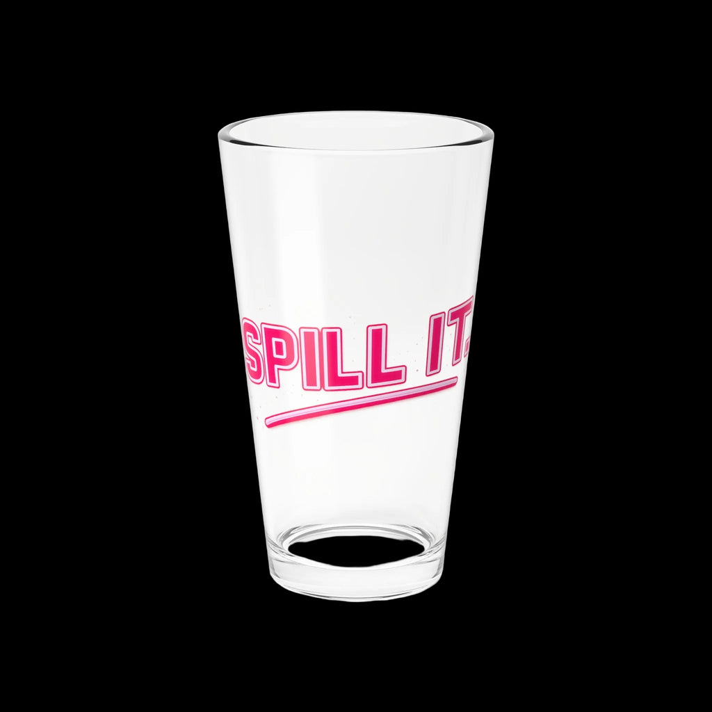 Mixing Glass — "Spill It" Pink Retro Cocktail Mixing Glass (16 oz)