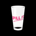 Mixing Glass — "Spill It" Pink Retro Cocktail Mixing Glass (16 oz)